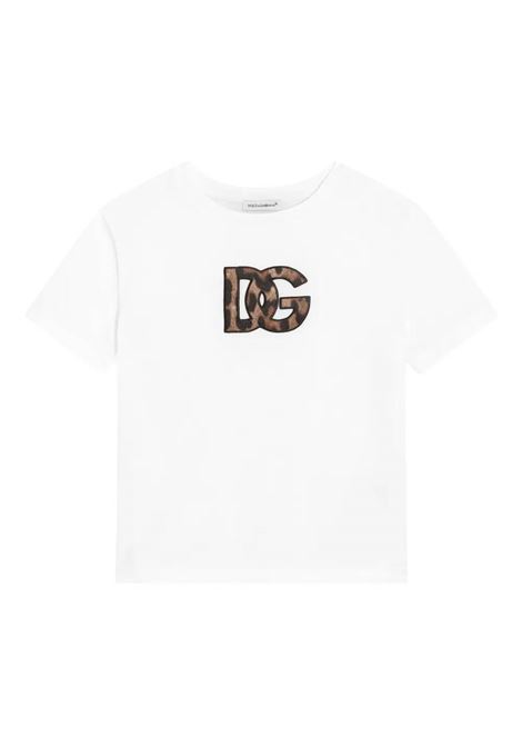 T-shirt con logo DOLCE & GABBANA KIDS | L5JTOX G7P0JW0800